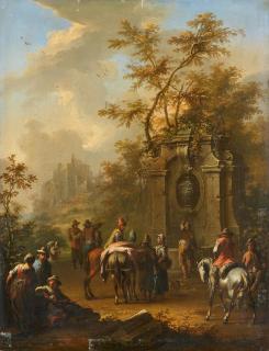 Franz de Paula Ferg - Rastende vor einem Brunnen