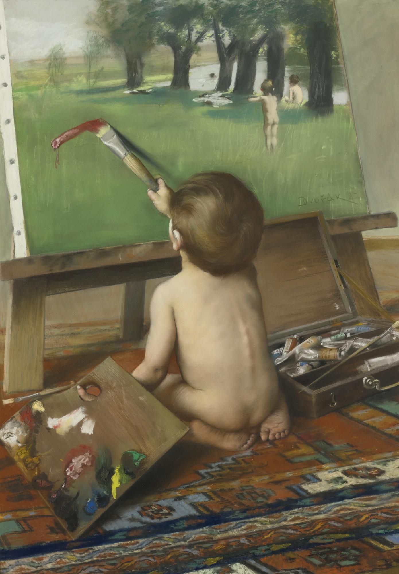 Franz Dvorak - The Young Artist Playing Tricks