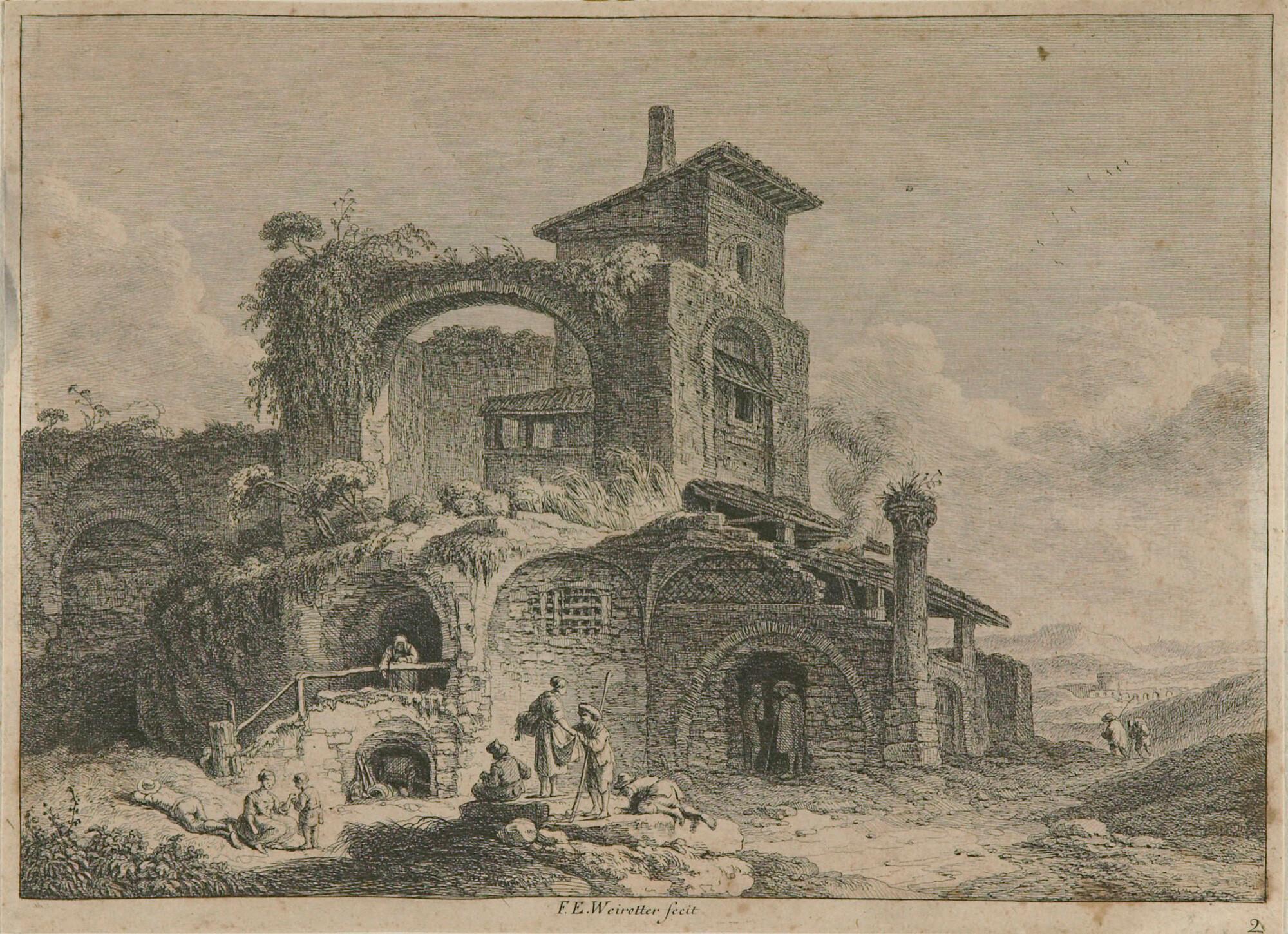 Franz Edmund Weirotter - 10 Bll. aus: Erste Folge von Gegenden und Bruchstücken (…)