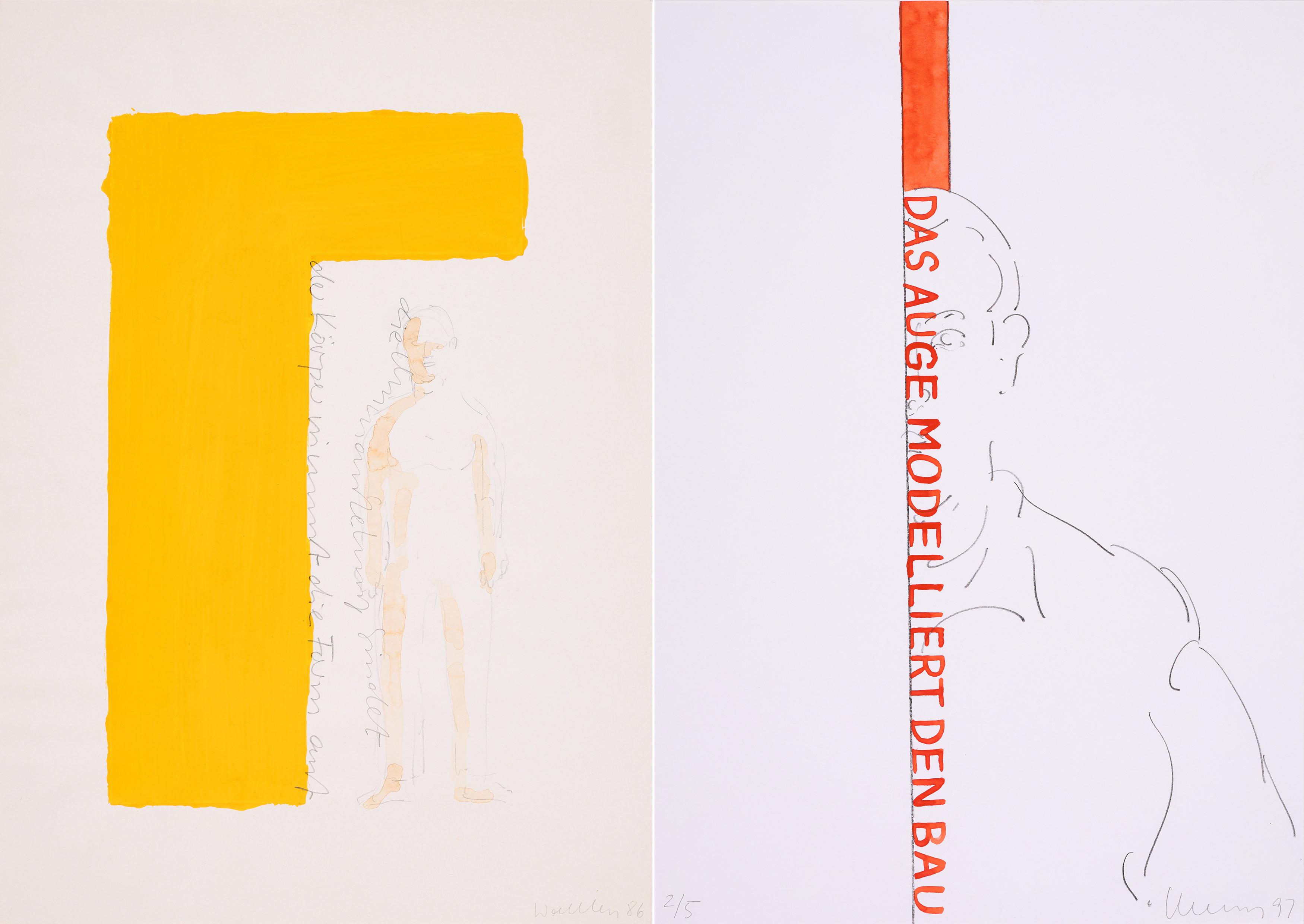 Franz Erhard Walther - Konvolut von 2 Zeichnungen.