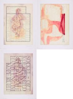 Franz Erhard Walther - Modellierung auf dem Sprachsockel I, II und Geste entwickelt Sprache I.