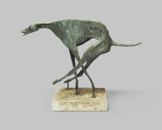 Franz Fischer - Windhund (rennend)