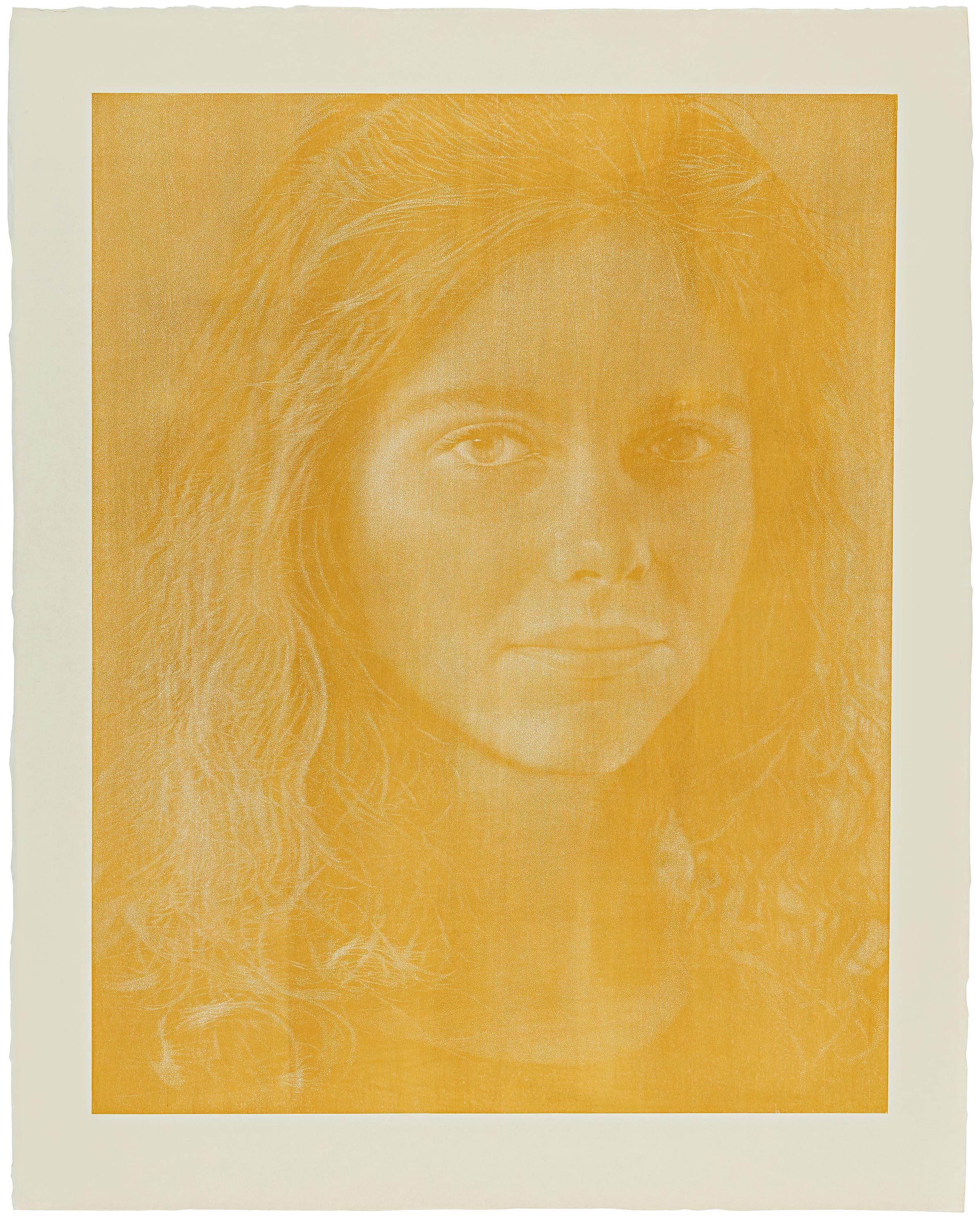 Franz Gertsch - Dominique (Farbvariante Gelb-Orange)