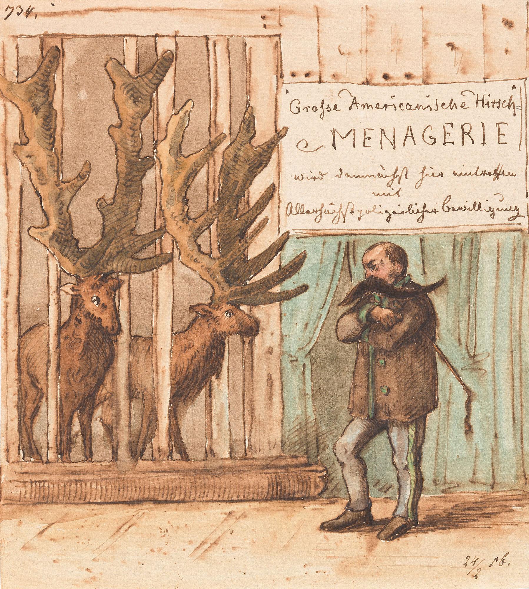 Franz Graf von Pocci - „Große Amerikanische Hirsch-Menagerie“.
