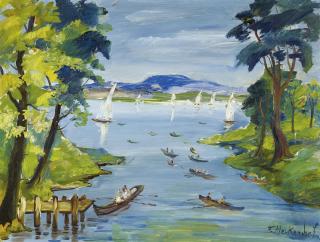 Franz Heckendorf - Havelblick mit Segelbooten