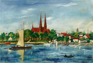 Franz Heckendorf - Städtisches Flussufer