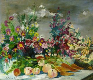 Franz Heckendorf - Still life with flowers