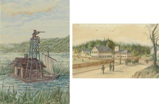 Franz Holzlhuber - Boathouse on the Mississippi; Union Hotel by Hardley