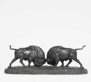 Franz Iffland - Kämpfende Büffel
