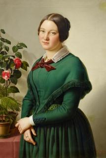 Franz Ittenbach - Porträt der Elise Ittenbach, der Frau des Künstlers