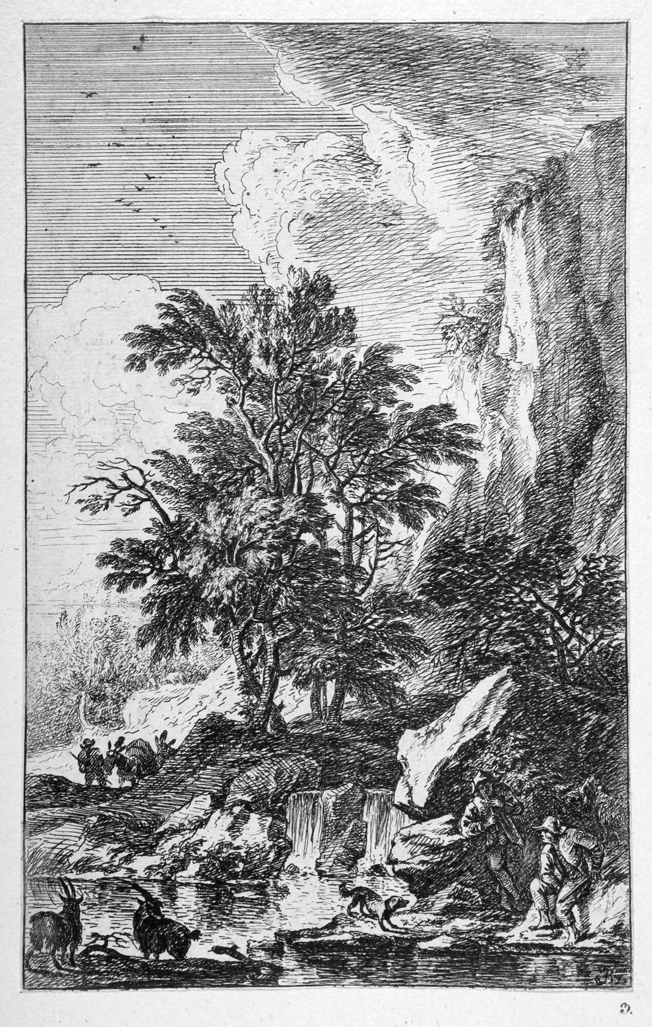 Franz Joachim Beich - 10 Bll.: Felsige Gebirgsgegenden mit Motiven.