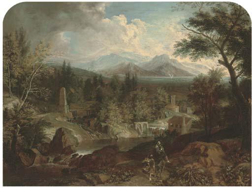 Franz Joachim Beich - A River Landscape With The Flight Into Egypt