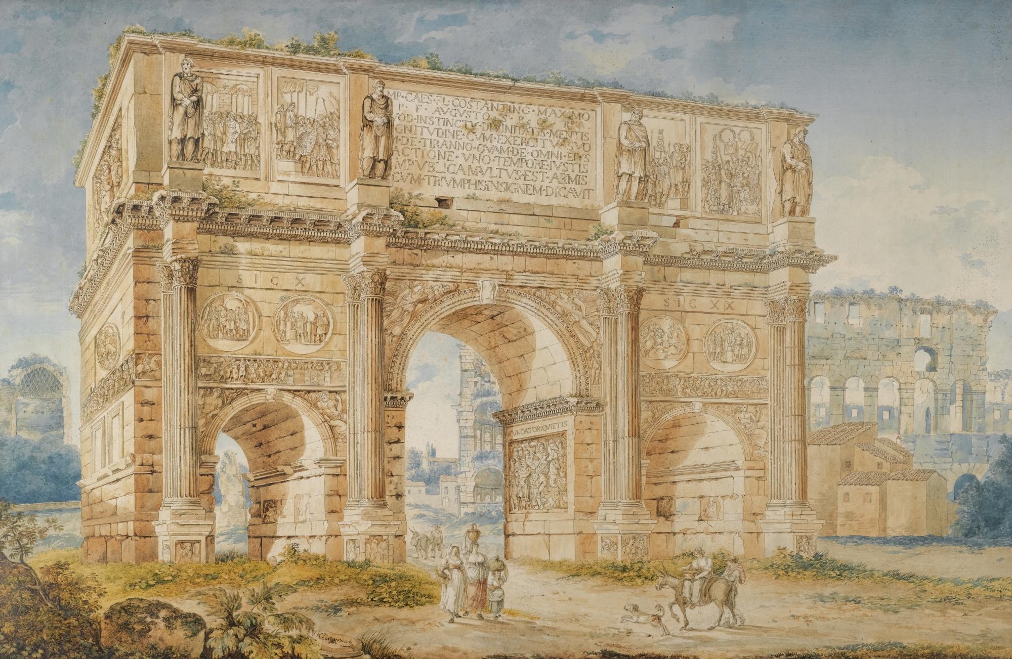 Franz Kaisermann - The Arch Of Constantine And Part Of The Colosseum
