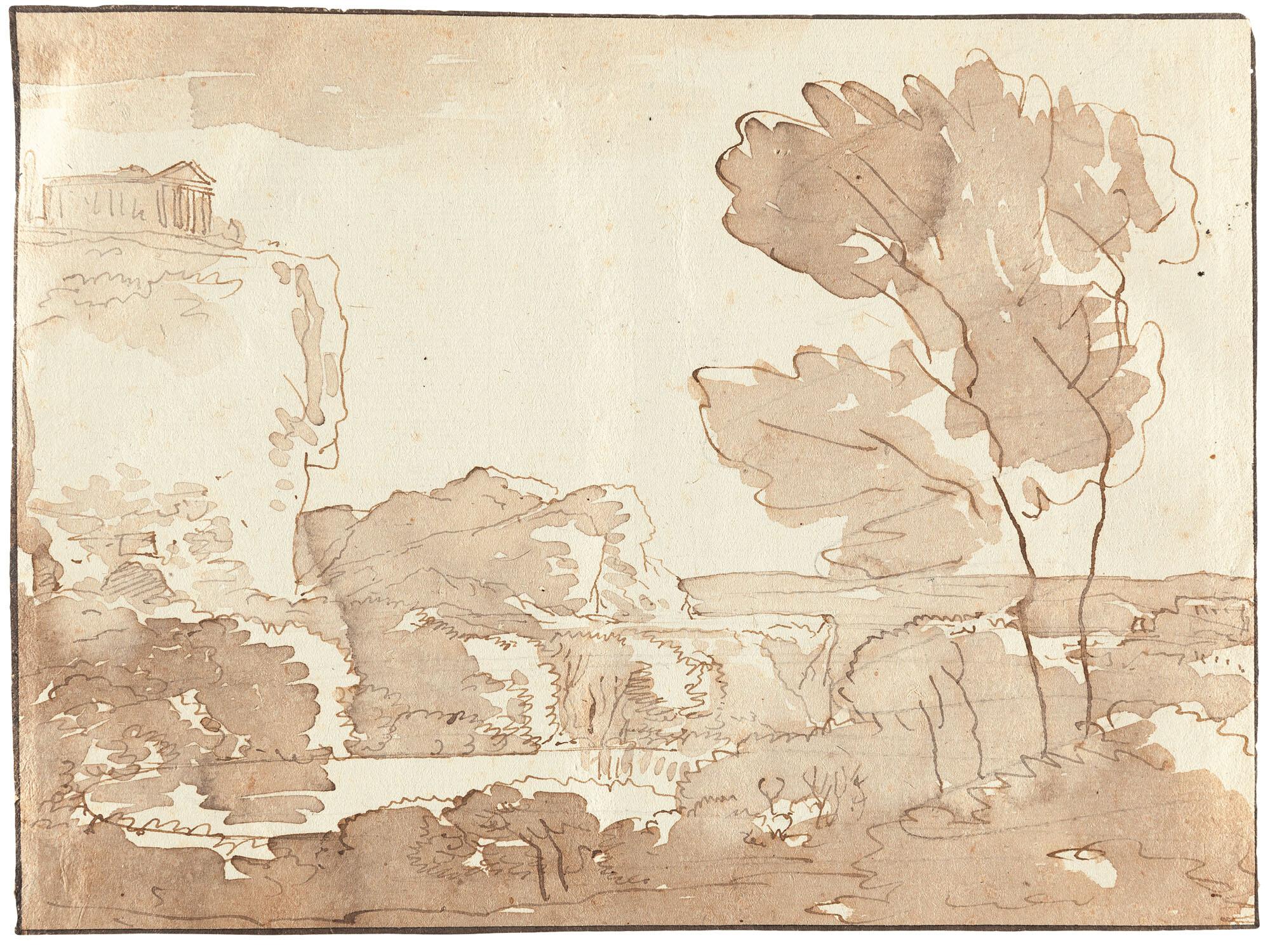 Franz Kobell - Album mit 48 Bll.: Landschaftszeichnungen