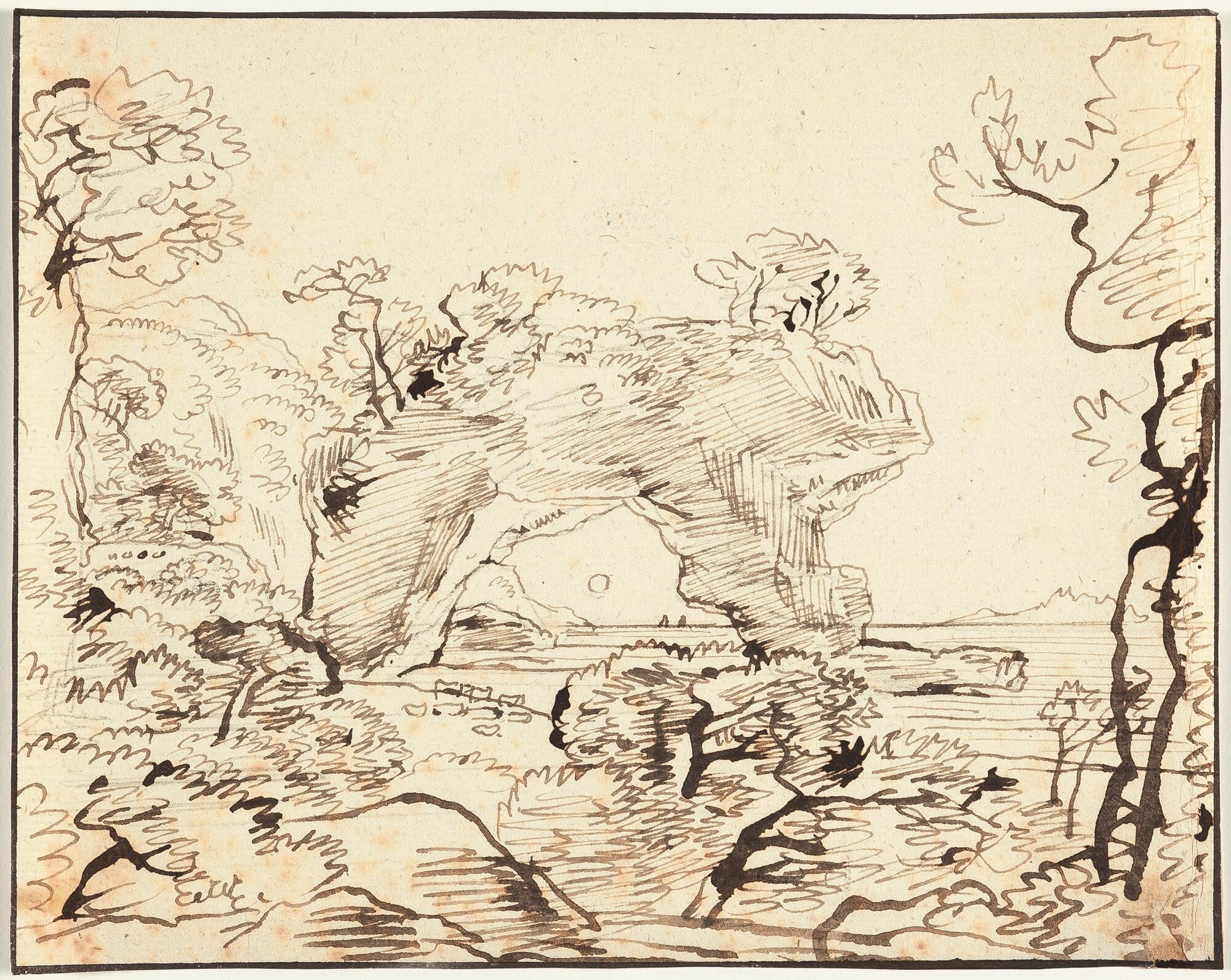 Franz Kobell - Felsentor am Meer