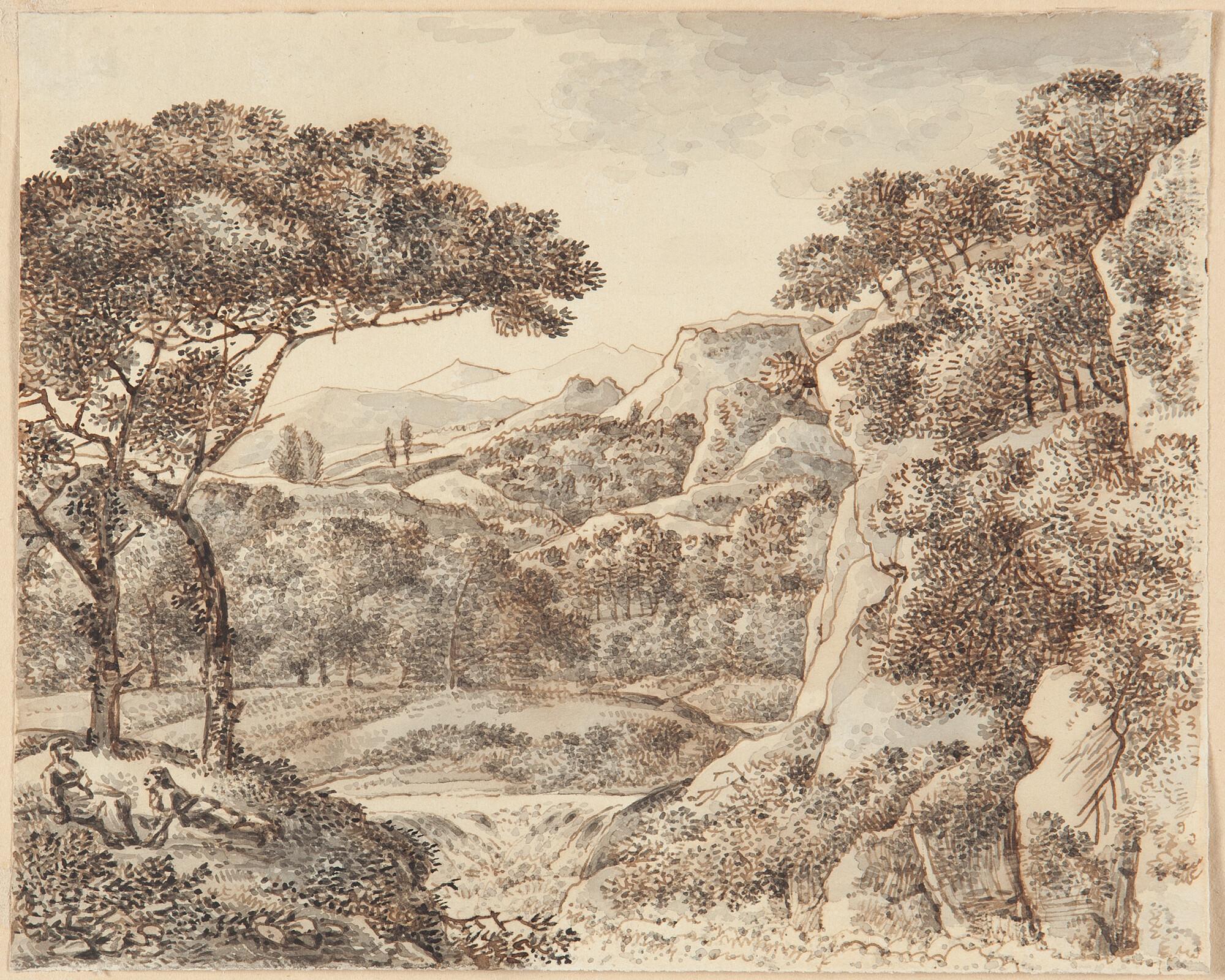 Franz Kobell - Südliche Landschaft mit Staffage