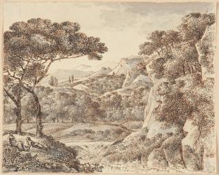 Franz Kobell - Südliche Landschaft mit Staffage