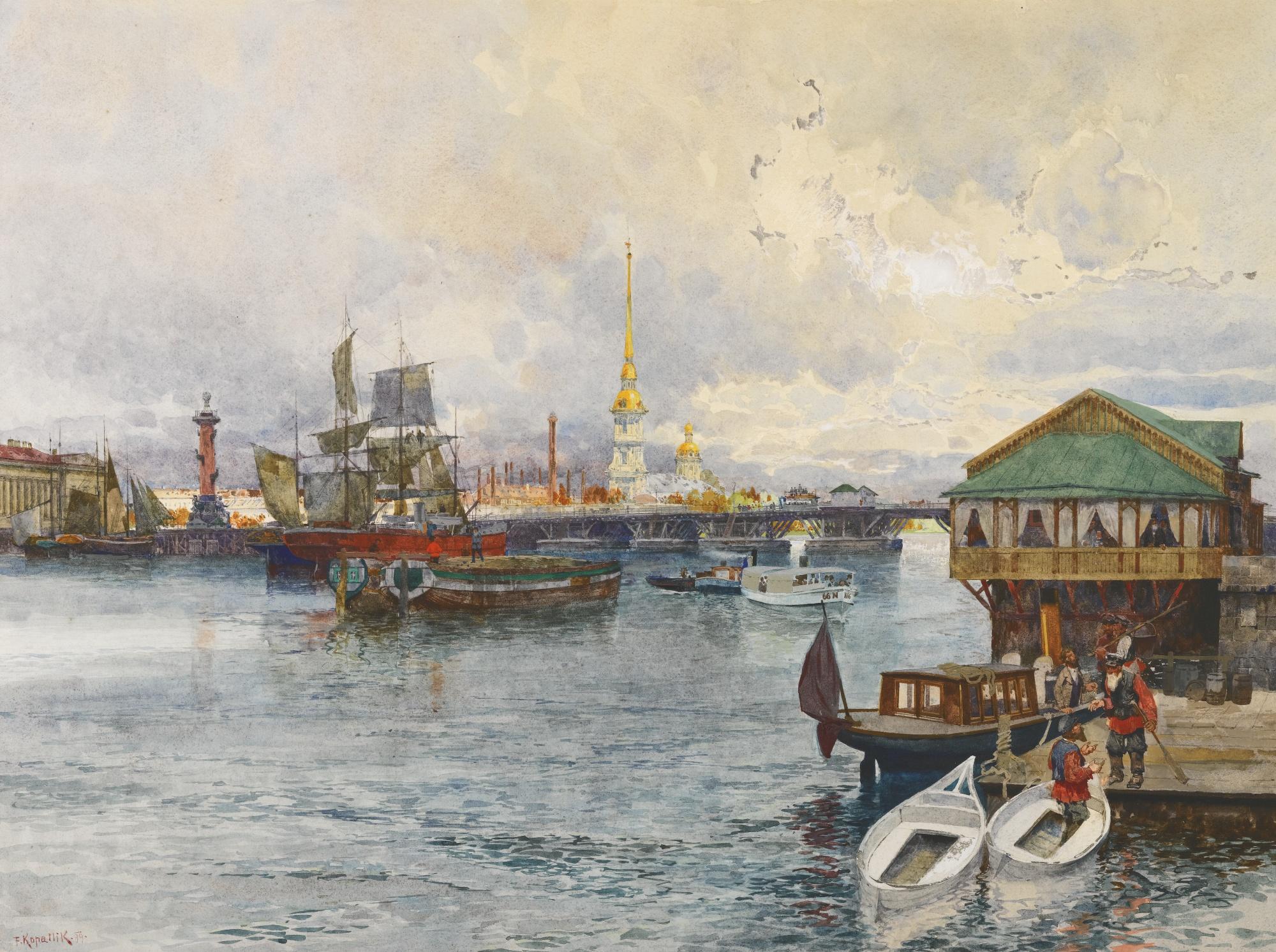 Franz Kopallik - Boats On The Neva