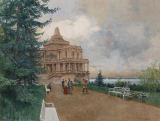 Franz Kopallik - Strolling In Front of Castle Oranienbaum, St. Petersburg