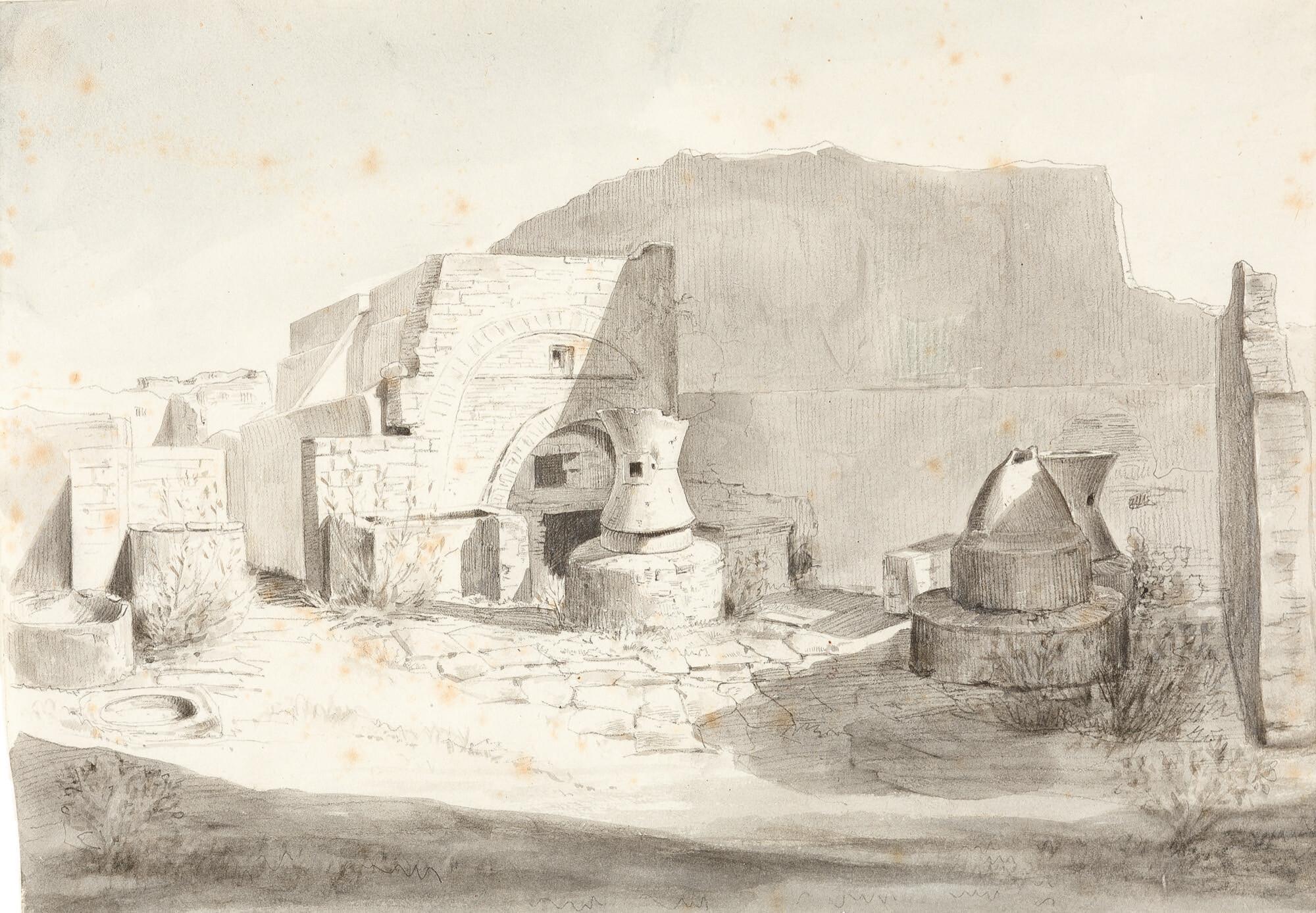 Franz Ludwig Catel - „Bottega di fornaio a Pompeji“.