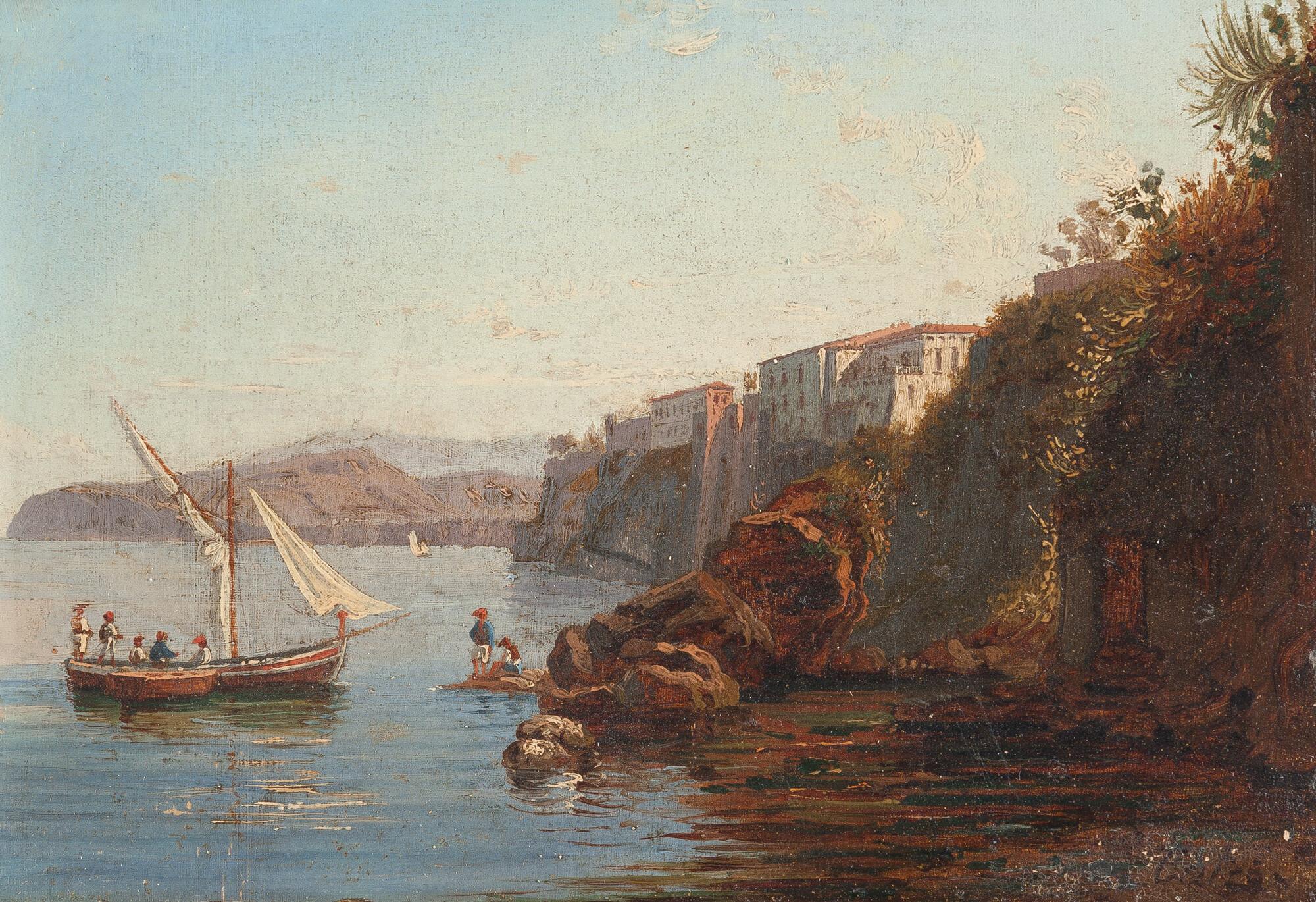 Franz Ludwig Catel - Felsenküste bei Sorrent mit dem Haus des Tasso