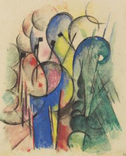 Franz Marc - Abstraktes Aquarell II