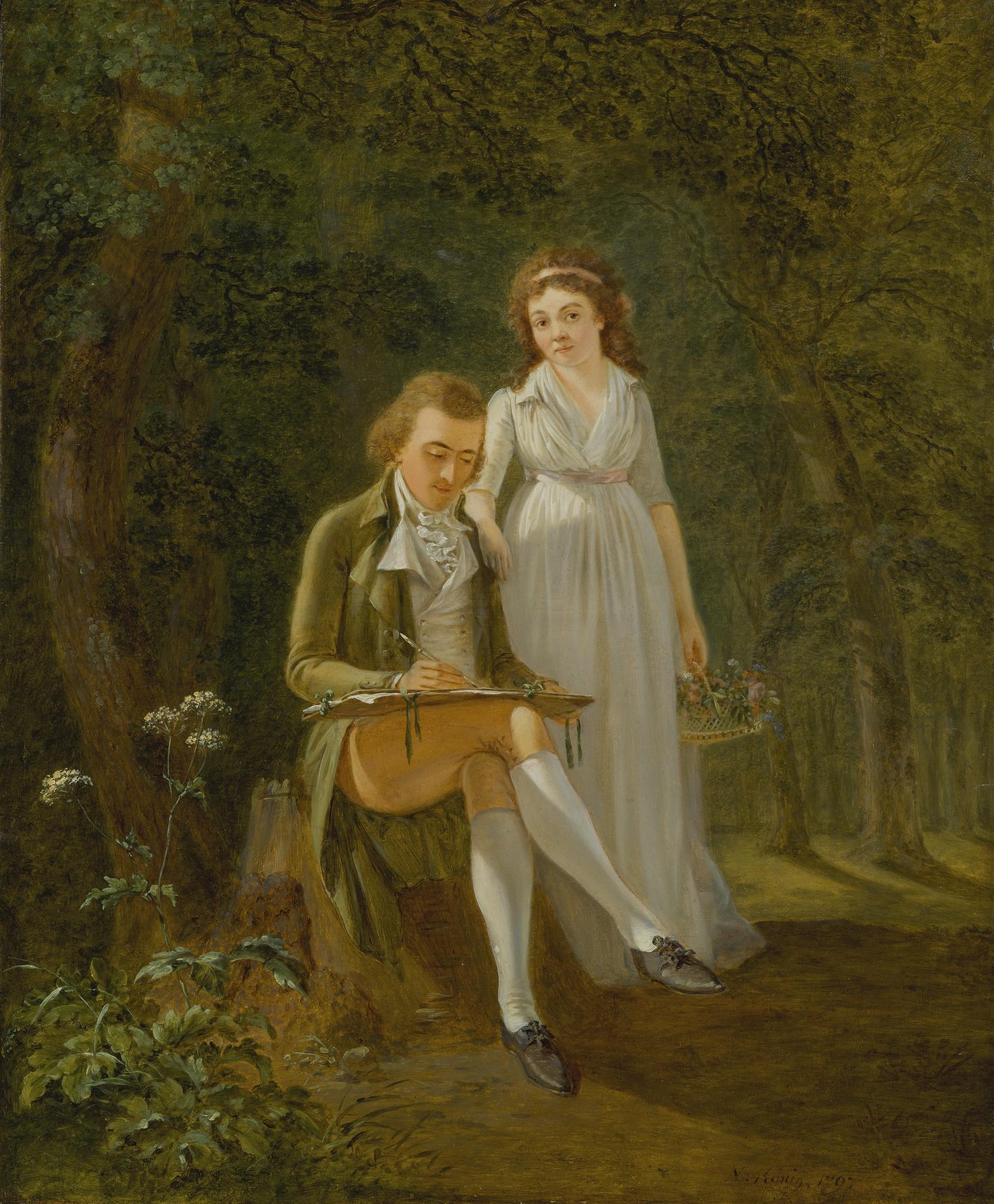 Franz Niklaus König - Portrait Of Jean Frédéric D\'Ostervald (1773-1850) And His Wife, Rose-Marie Alexandrine D\'Ivernois