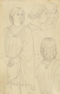 Franz Pforr - Figurenstudie nach den Fresken Fra Angelicos in der Nikolinischen Kapelle