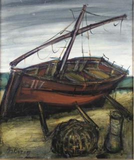 Franz Priking - Bateau sur cales