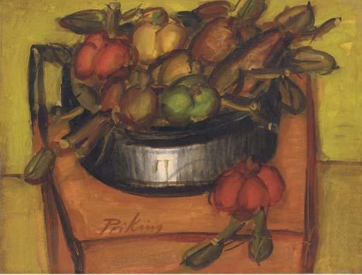 Franz Priking - Schale mit apfelen