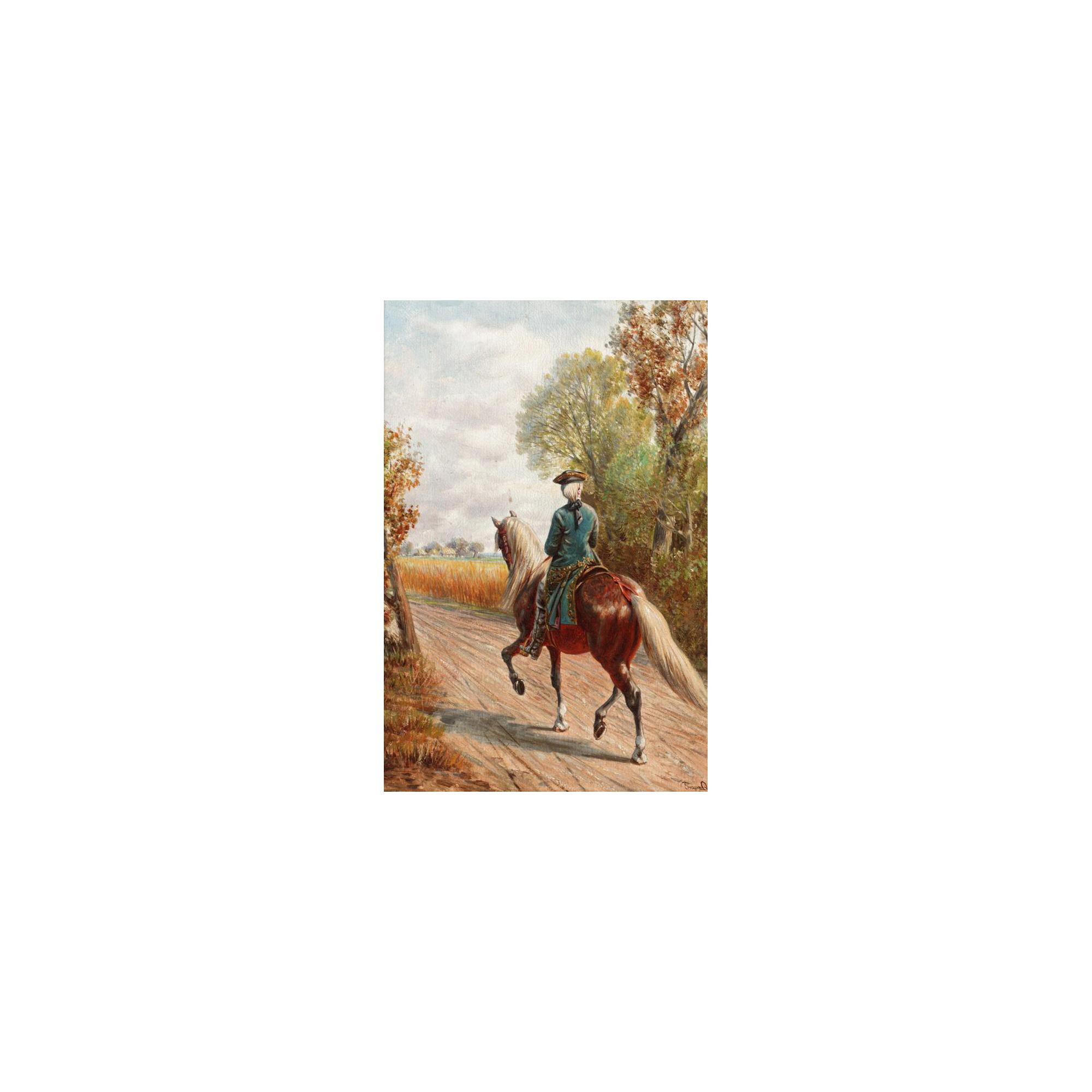 Franz Quaglio - A Pair Of Riding Scenes