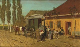 Franz Quaglio - Arriving at the Inn
