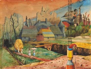 Franz Radziwill - Romantischer Sonntagsausflug (Die Jungfrauen auf dem Weg zur Höhle).