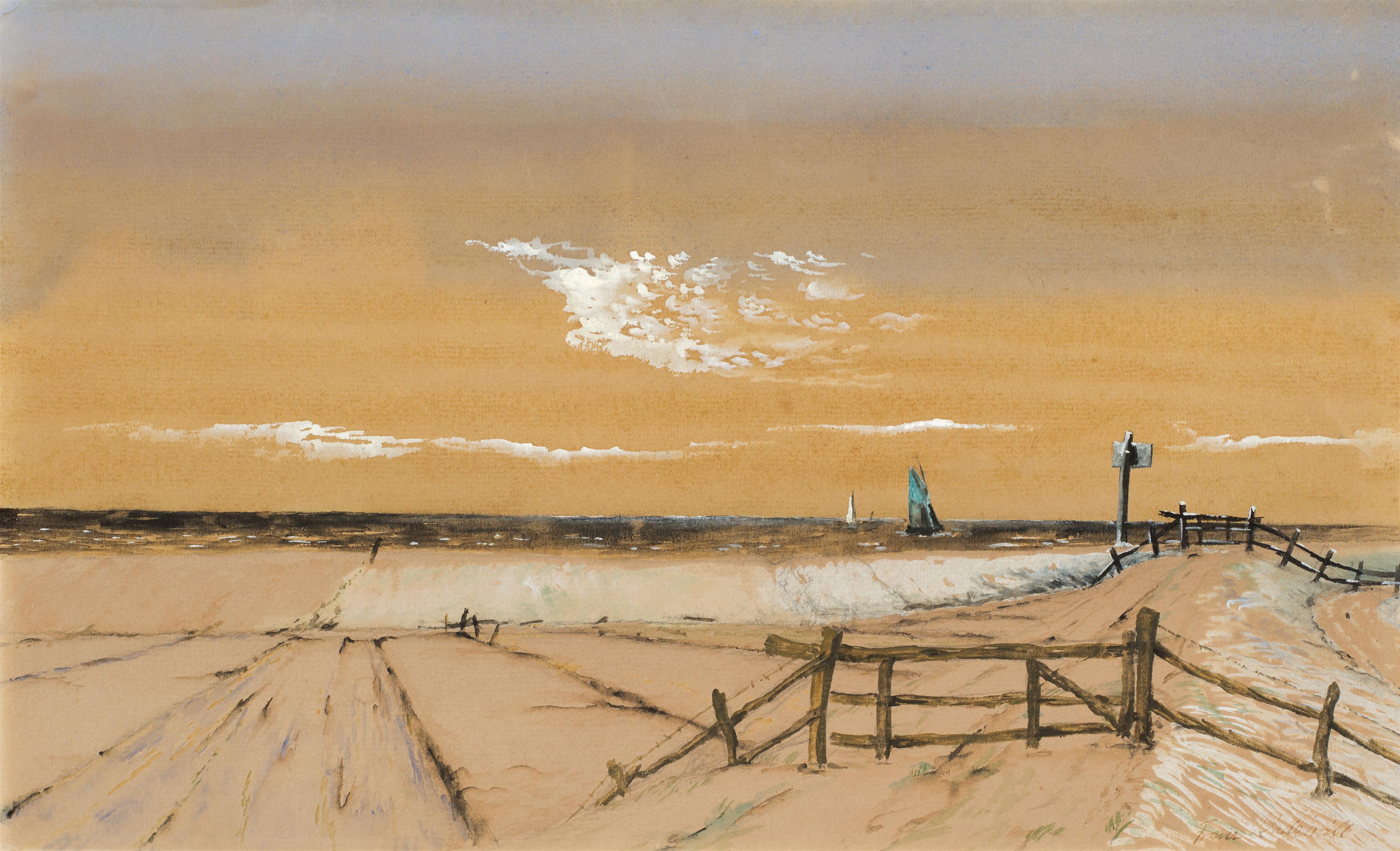 Franz Radziwill - Schnee am Deich