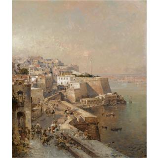 Franz Richard Unterberger - Austrian manderaggio In La Valletta, Malta