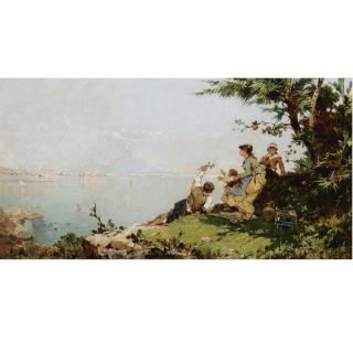 Franz Richard Unterberger - Austrian Picknick Am Golf Von Neapel (Picnic On The Bay Of Naples)