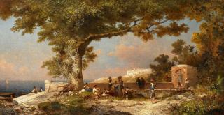 Franz Richard Unterberger - Italienische Bäuerinnen am Golf von Salerno