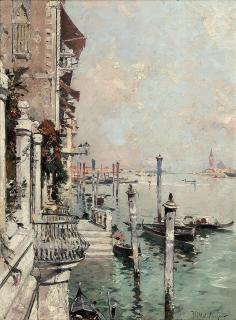 Franz Richard Unterberger - On the Grand Canal, Venice