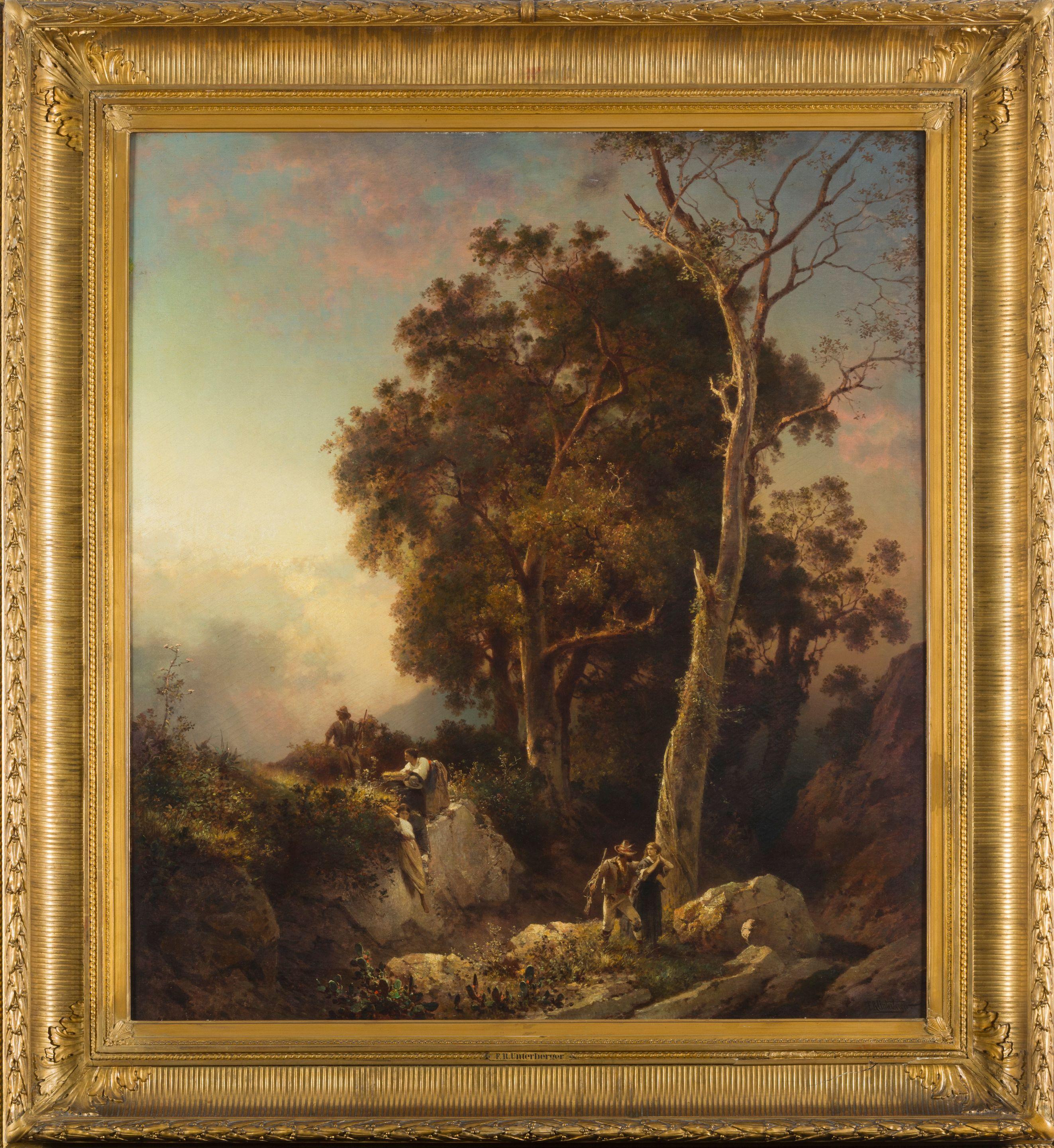Franz Richard Unterberger - Paysage champêtre