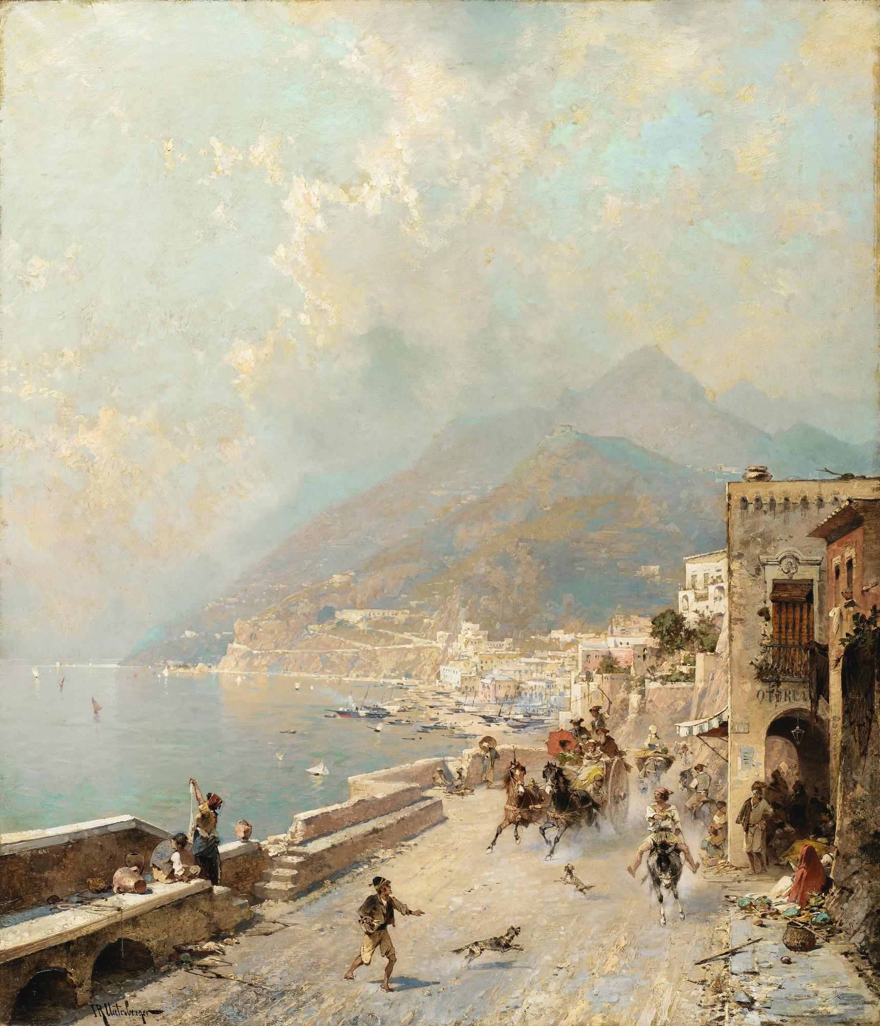 Franz-Richard Unterberger - View Of Amalfi