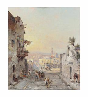 Franz Richard Unterberger - View of Syracuse, Sicily