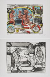 Franz Ringel - Konvolut von 2 Radierungen.