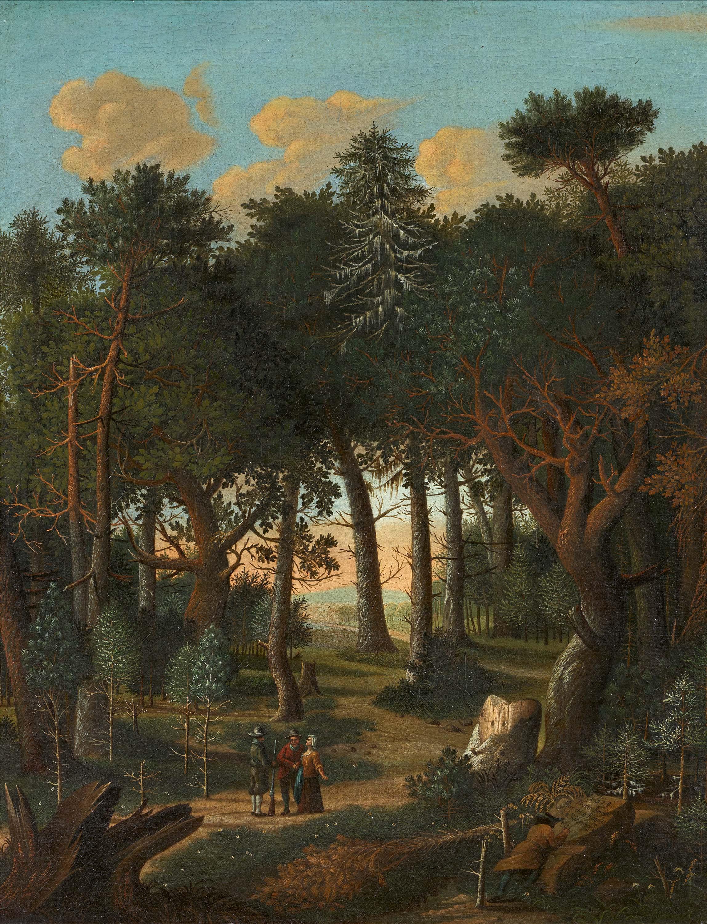 Franz Rösel Von Rosenhof - Waldlandschaft.