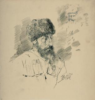 Franz Roubaud - Porträt eines Tataren.