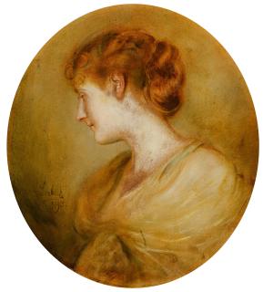 Franz Seraph von Lenbach - Porträt einer jungen Dame.