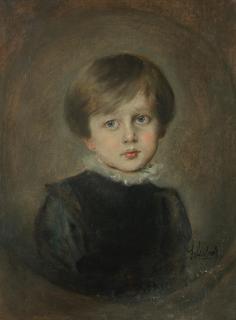 Franz Seraph Von Lenbach - Portrait Of A Young Boy