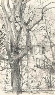 Franz Skarbina - Ein Haus in Potsdam