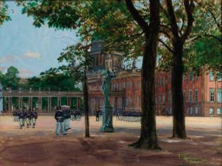 Franz Skarbina - On the Parade Ground