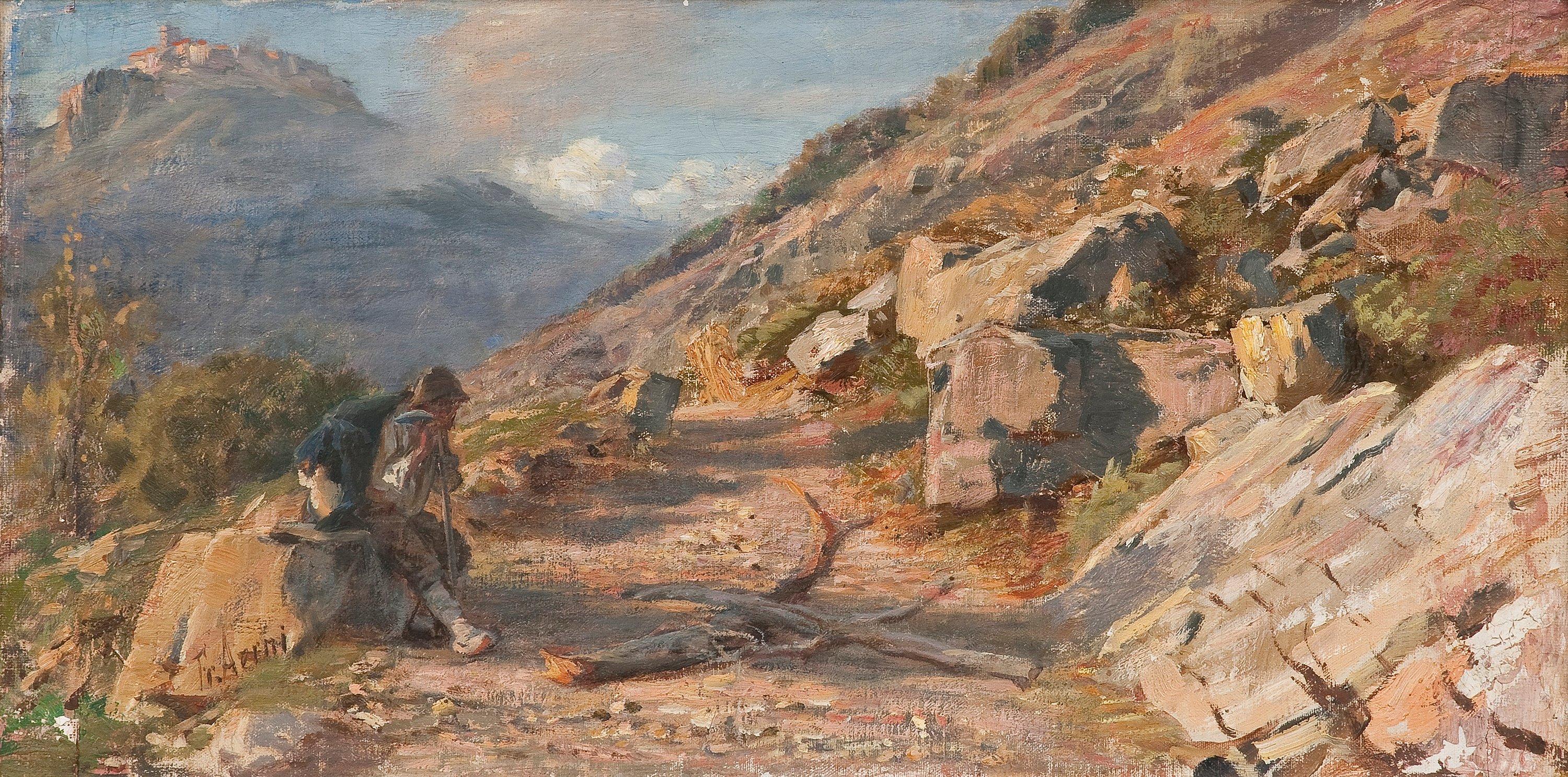 Franz Theodor Aerni - An Italian Landscape.
