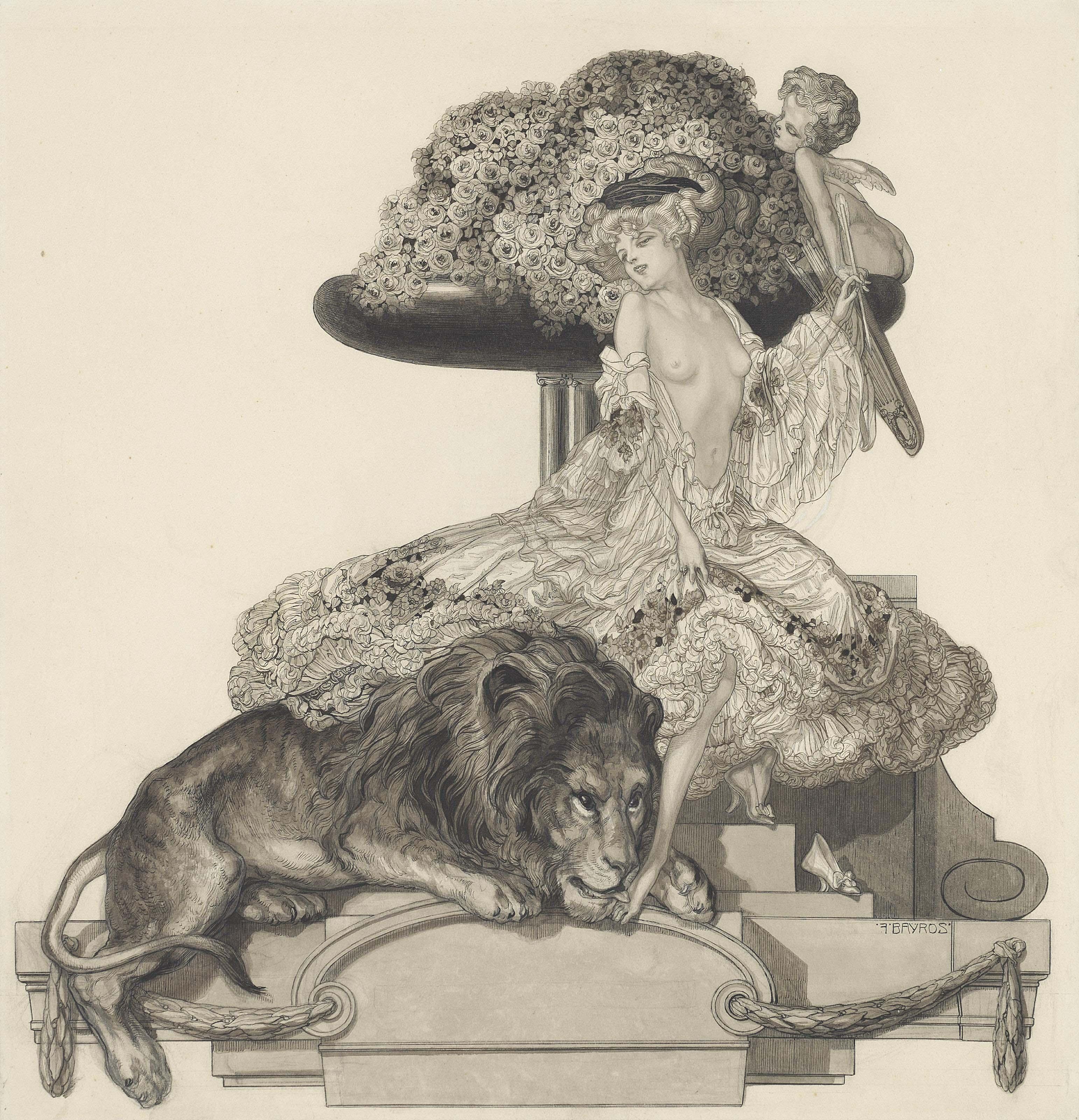 Franz von Bayros - Beauty and the Beast